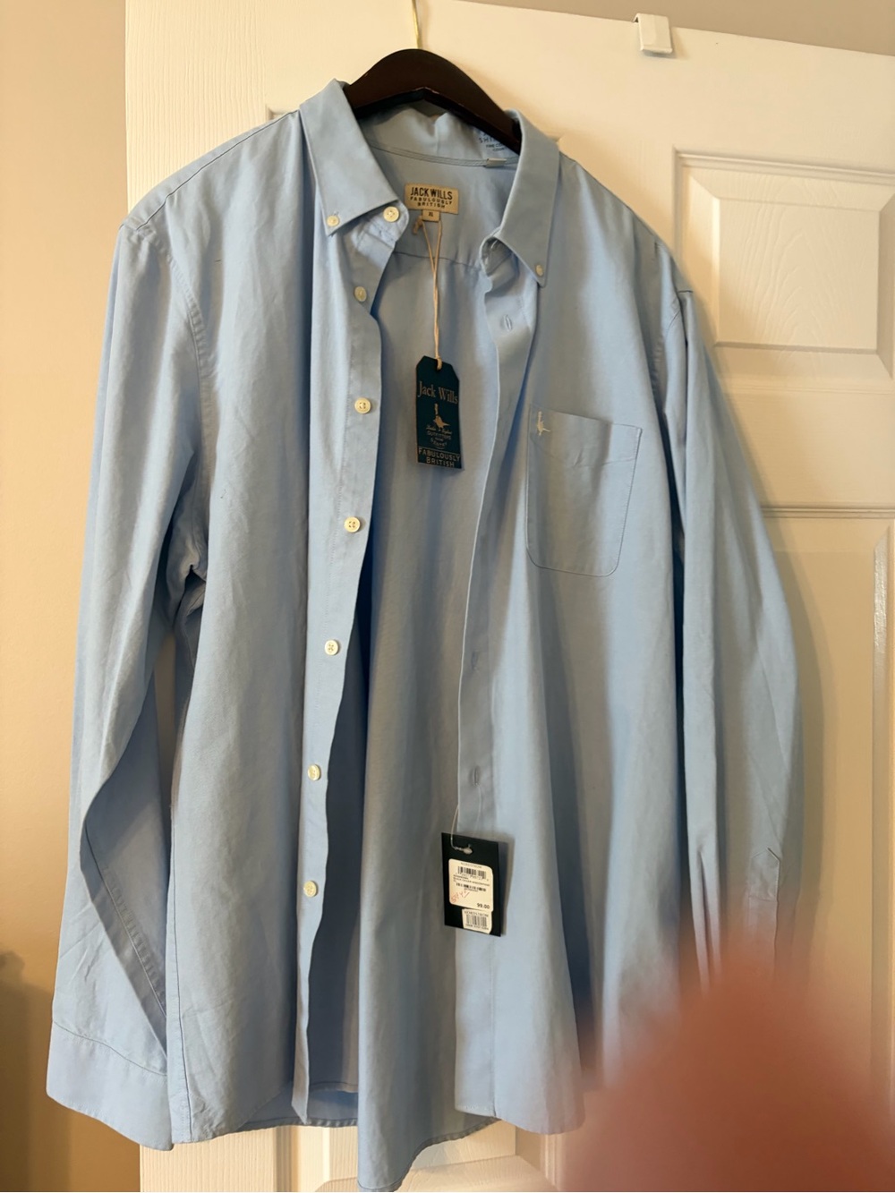 Jack Wills Men's Light Blue Button-Up Shirt